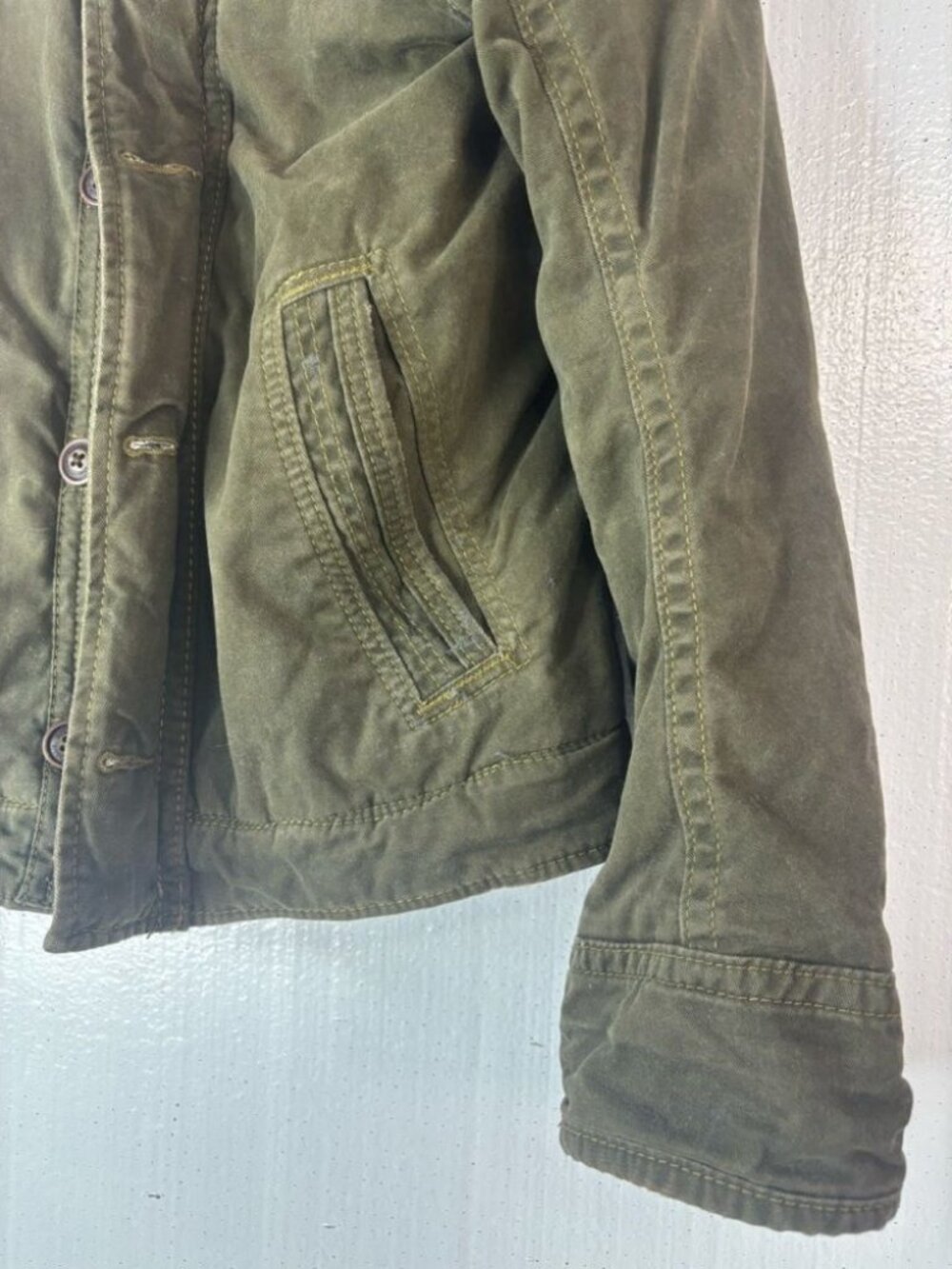 Abercrombie Kids M ADIRONDACK Olive Army Gorpcore Jacket - Picture 6 of 8